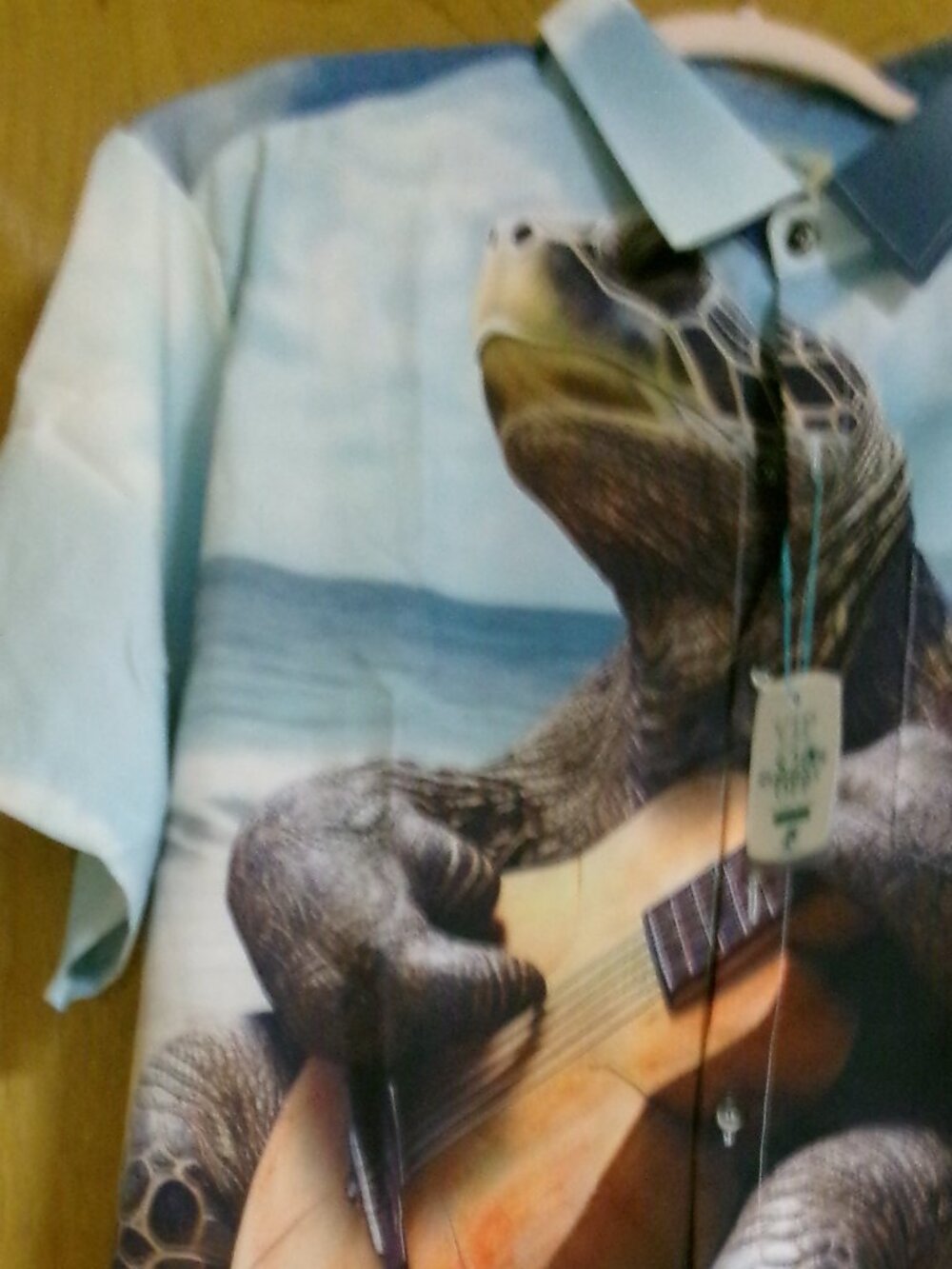 NWT Beach Vibes Guitar Playing Turtle Hawaiian 2XL Shirt